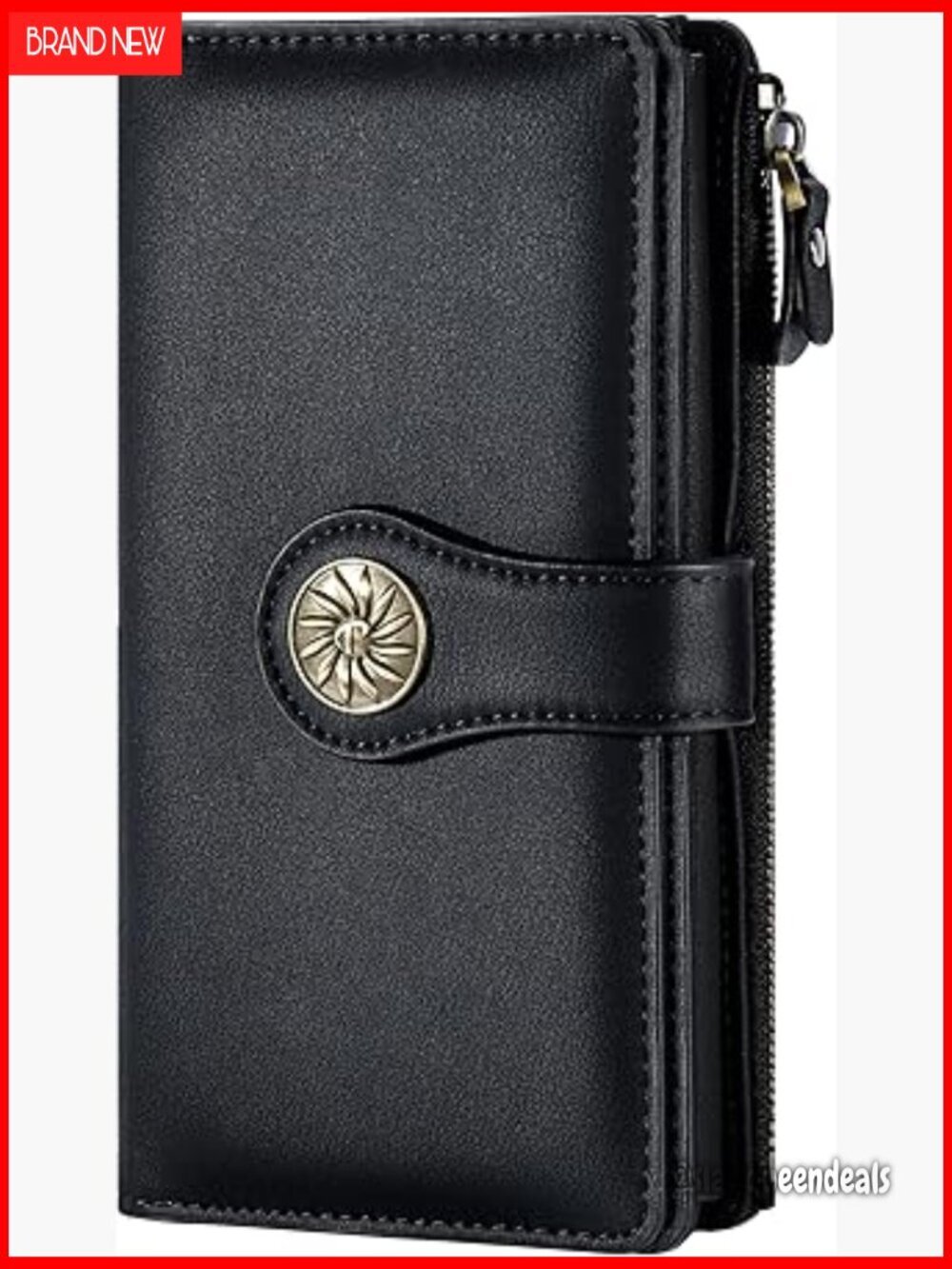 RFID Blocking Trifold Wallet Large Capacity Credit Card Holder Clutch